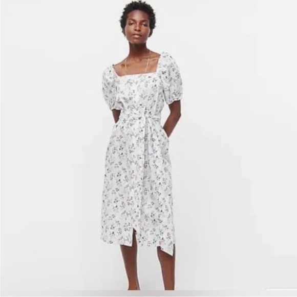 J Crew Cottage dress in Liberty Annelise floral midi puff sleeve sz S - Picture 1 of 13